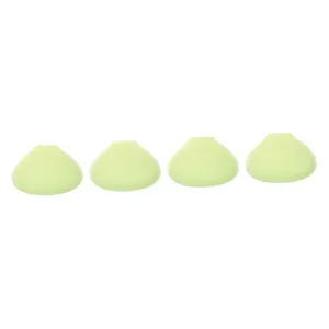 Housoutil 4pcs Makeup Brush Holder Cover Mask Retractable Makeup Cleaner Makeup Organizer Makeup Holder Portable Lip Concealer Wands Blush Brush Silicone Makeup Brush Cover Yellow