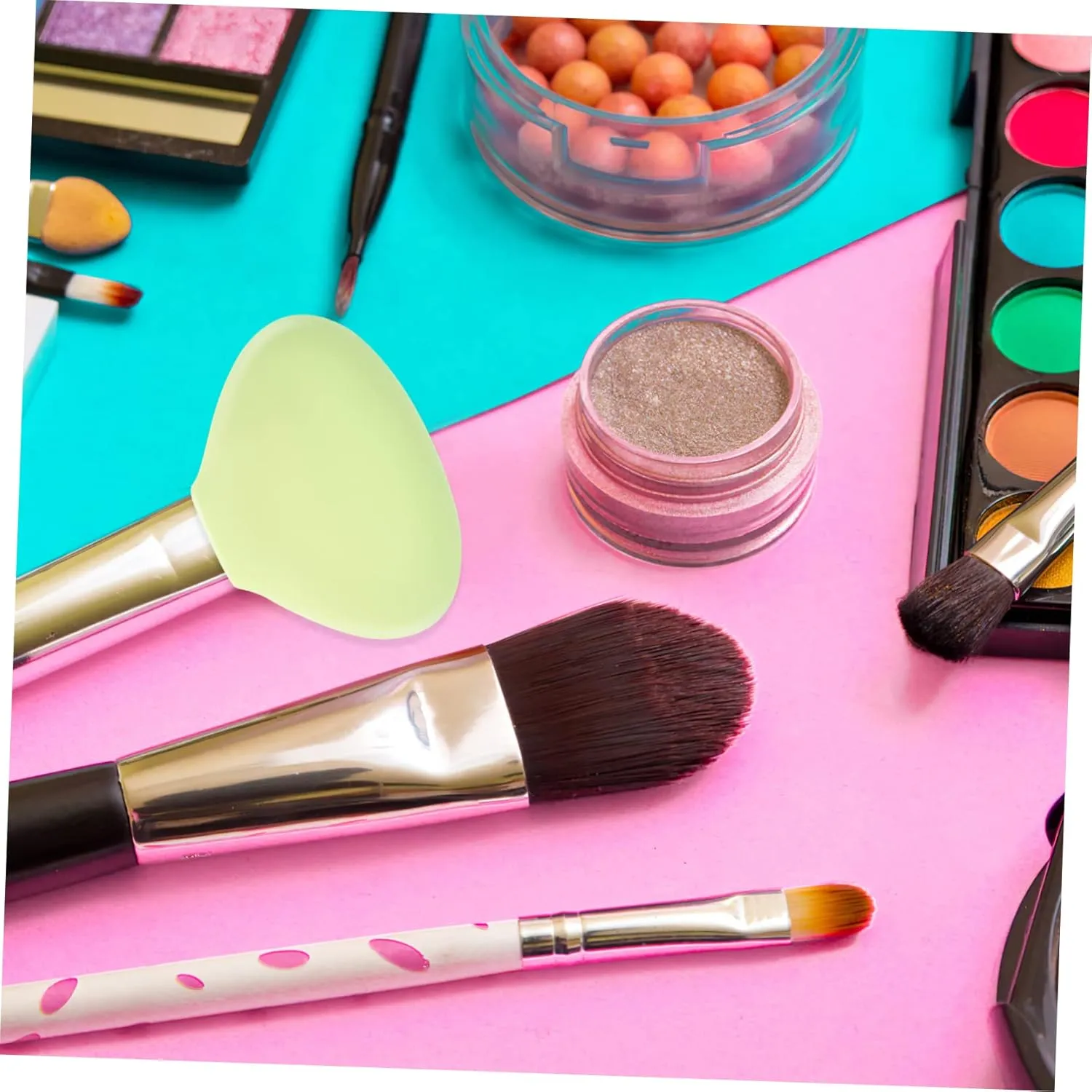 Housoutil 4pcs Makeup Brush Holder Cover Mask Retractable Makeup Cleaner Makeup Organizer Makeup Holder Portable Lip Concealer Wands Blush Brush Silicone Makeup Brush Cover Yellow