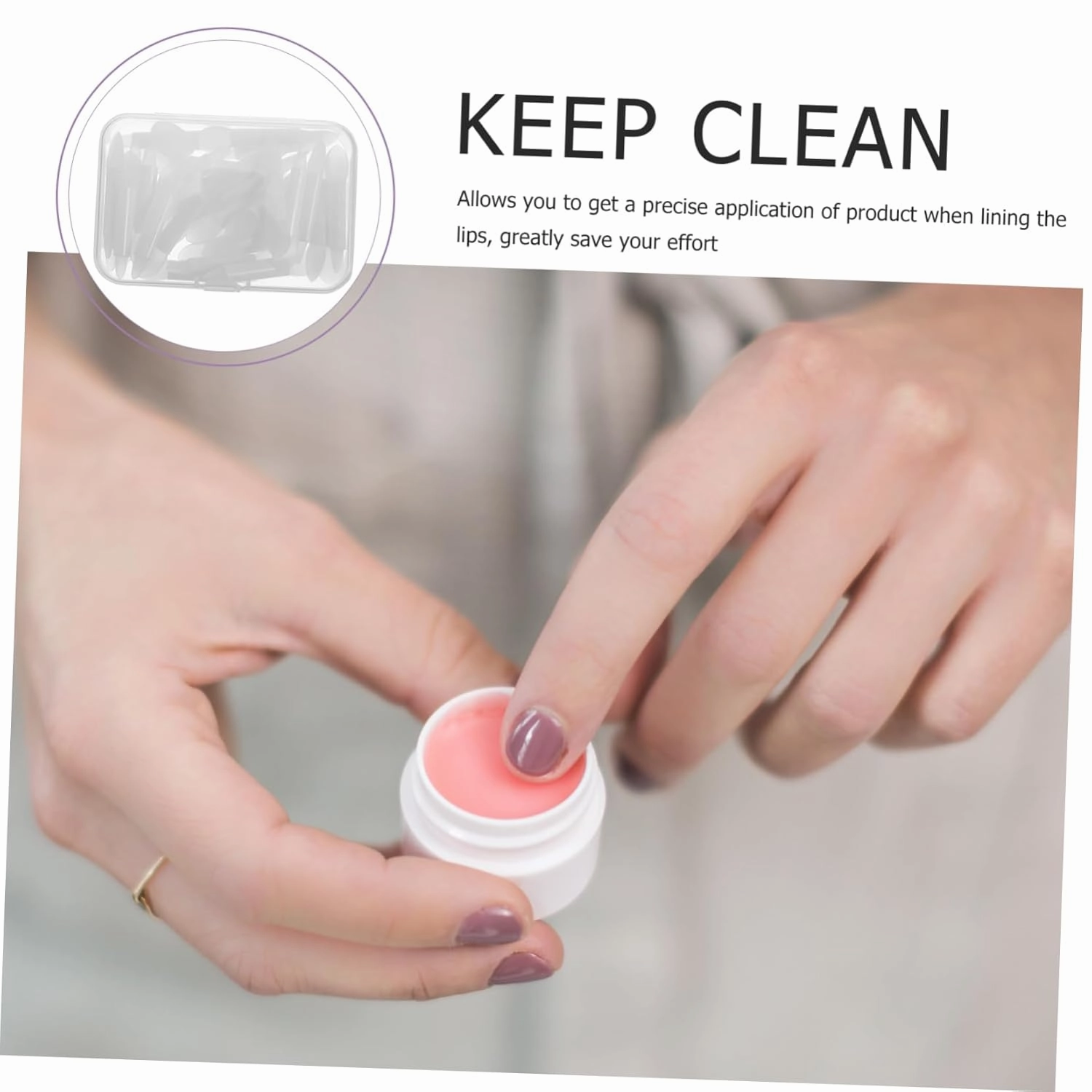 Housoutil 3 Sets Silicone Lip Makeup Brush Retractable Lipstick Applicator Easy to Carry Perfect for Travel Daily Use