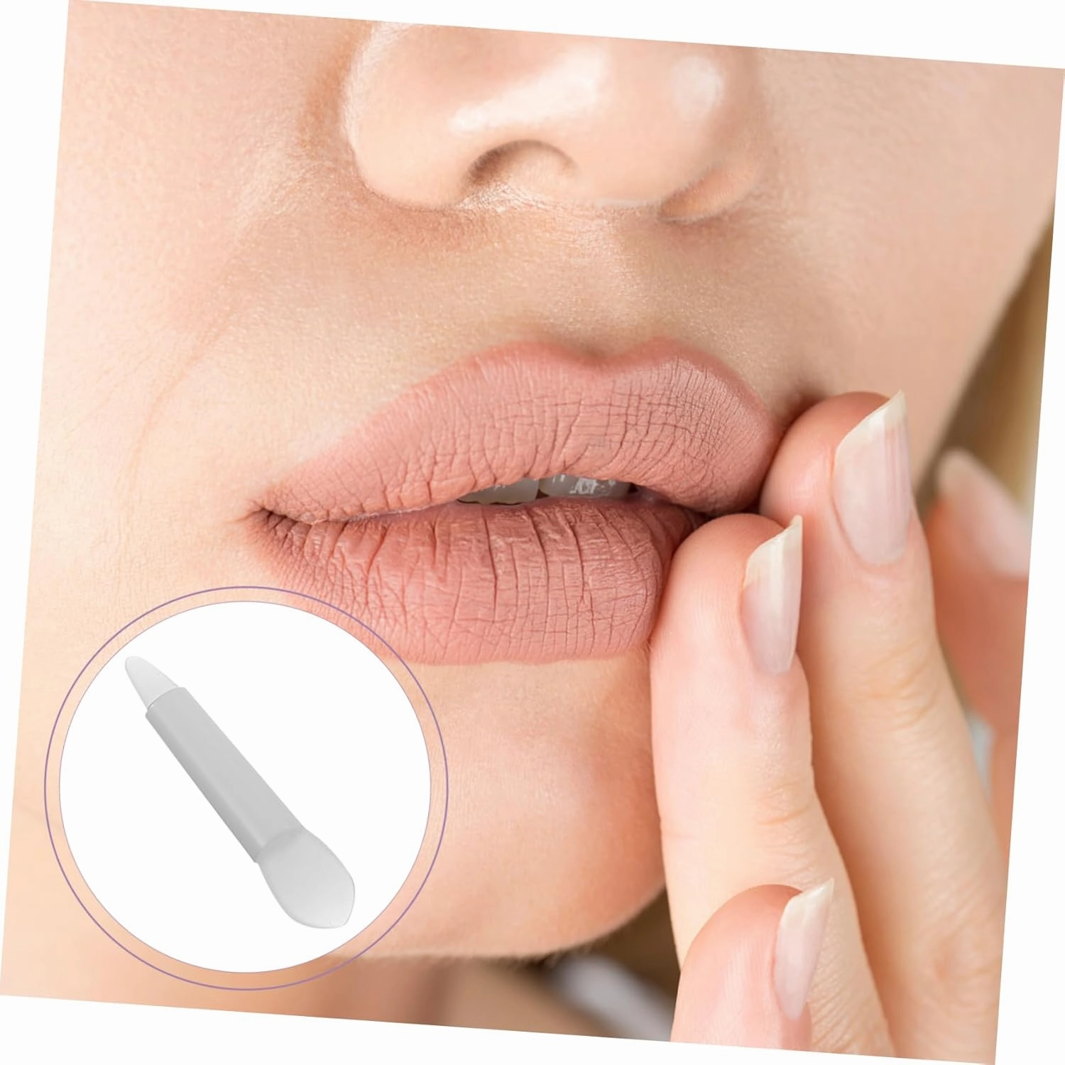 Housoutil 3 Sets Silicone Lip Makeup Brush Retractable Lipstick Applicator Easy to Carry Perfect for Travel Daily Use