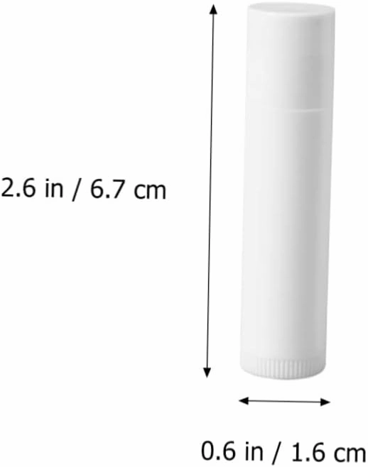 Housoutil 75 Pcs Lip Balm Base Tube Diy In Bulk Tubes for Lip Lipstick Containers Empty Bulk Clear Lipstick Tubes Cosmetic Bottle Container Chopsticks White Lip Gloss
