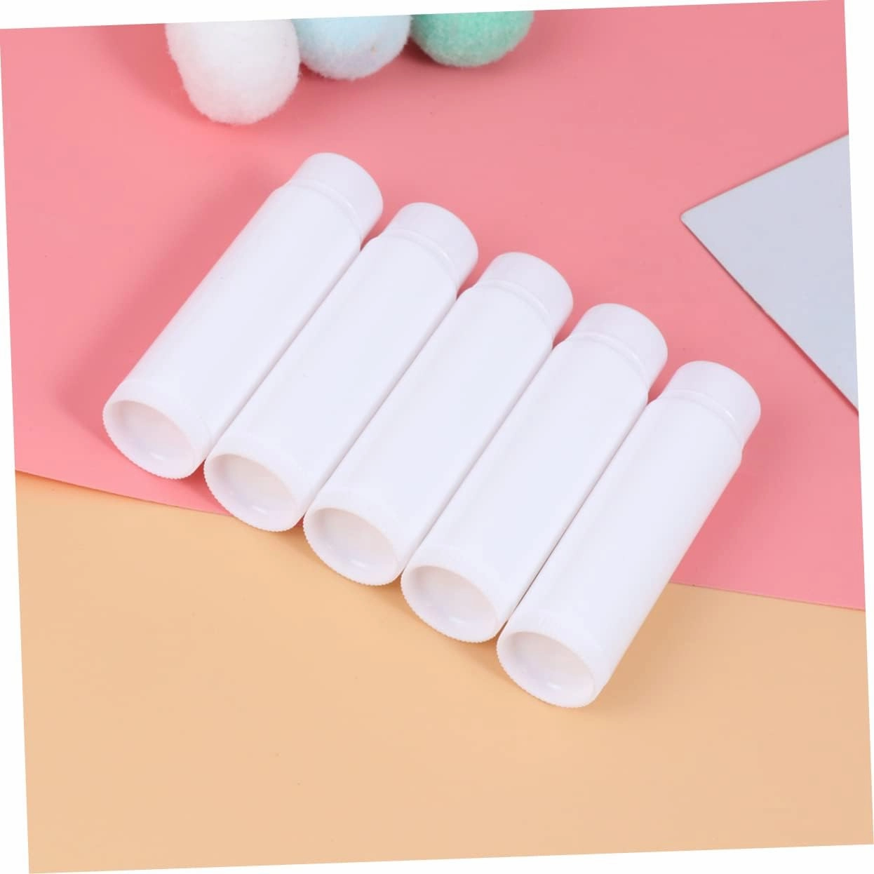 Housoutil 75 Pcs Lip Balm Base Tube Diy In Bulk Tubes for Lip Lipstick Containers Empty Bulk Clear Lipstick Tubes Cosmetic Bottle Container Chopsticks White Lip Gloss