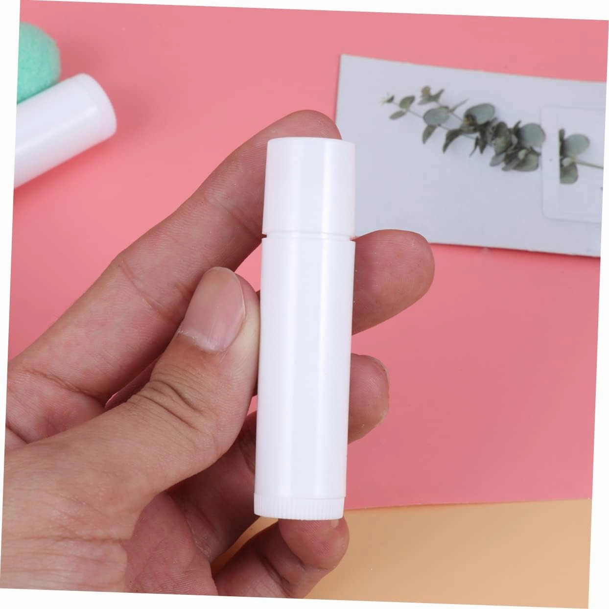 Housoutil 75 Pcs Lip Balm Base Tube Diy In Bulk Tubes for Lip Lipstick Containers Empty Bulk Clear Lipstick Tubes Cosmetic Bottle Container Chopsticks White Lip Gloss