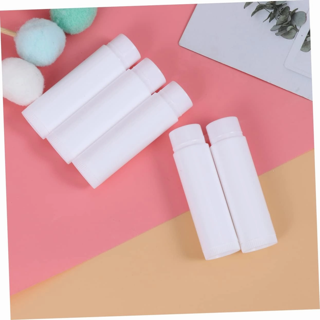 Housoutil 75 Pcs Lip Balm Base Tube Diy In Bulk Tubes for Lip Lipstick Containers Empty Bulk Clear Lipstick Tubes Cosmetic Bottle Container Chopsticks White Lip Gloss