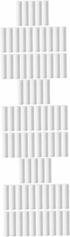 Housoutil 75 Pcs Lip Balm Base Tube Diy In Bulk Tubes for Lip Lipstick Containers Empty Bulk Clear Lipstick Tubes Cosmetic Bottle Container Chopsticks White Lip Gloss