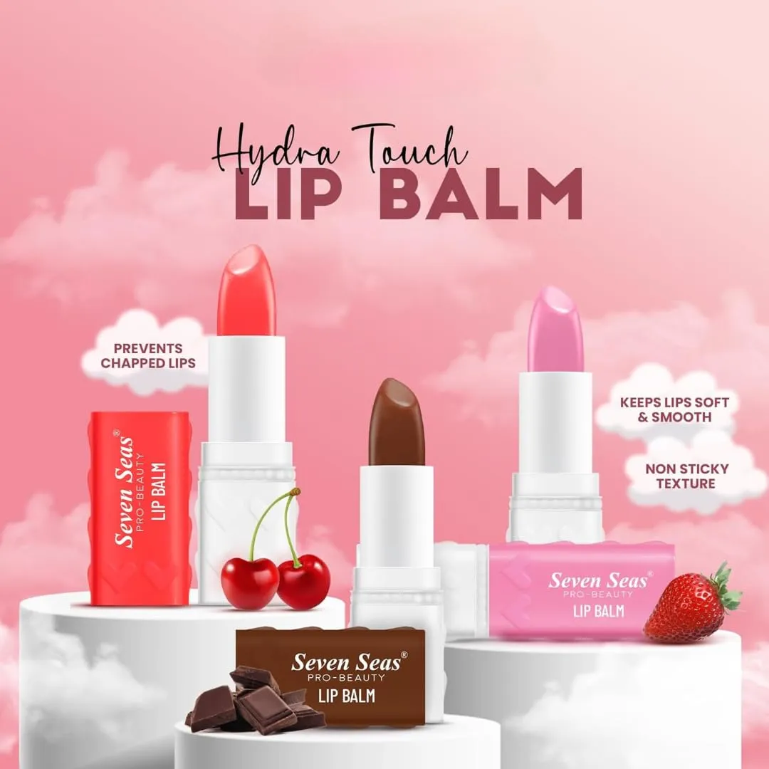Hydra Touch Lip Balm | Keeps Lips Soft & Smooth | Non Sticky Texture | Prevents Chapped Lips | Highly Moisturising Lip Balm (3.5gm, Chocolate)
