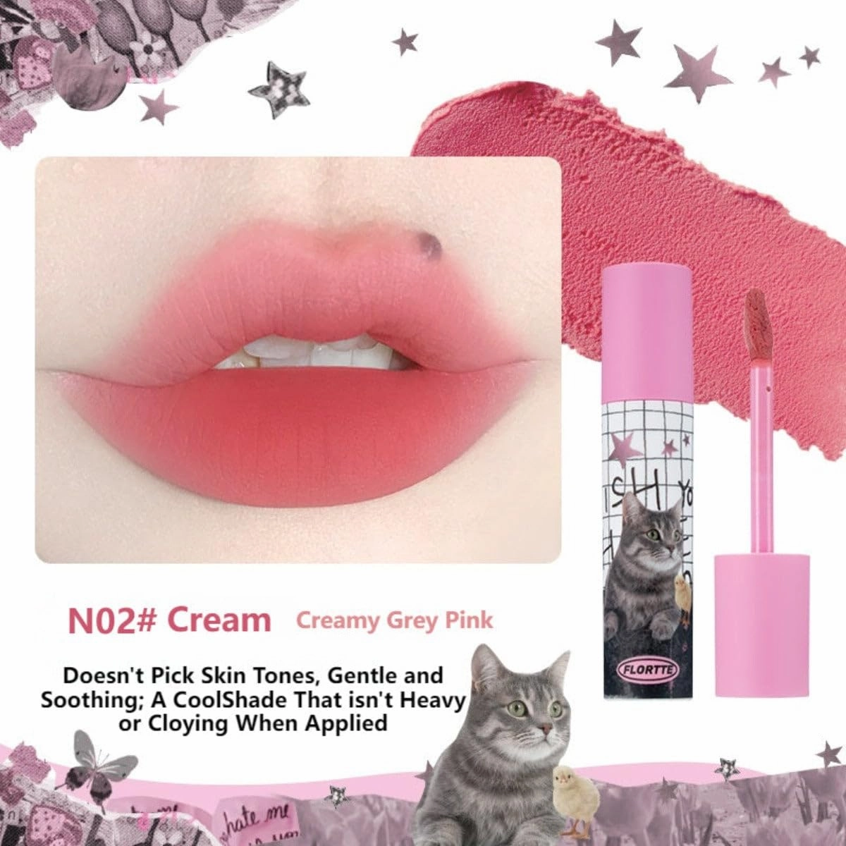 I Am Super Beauty Lip Cream (N02# Cream, Stick)