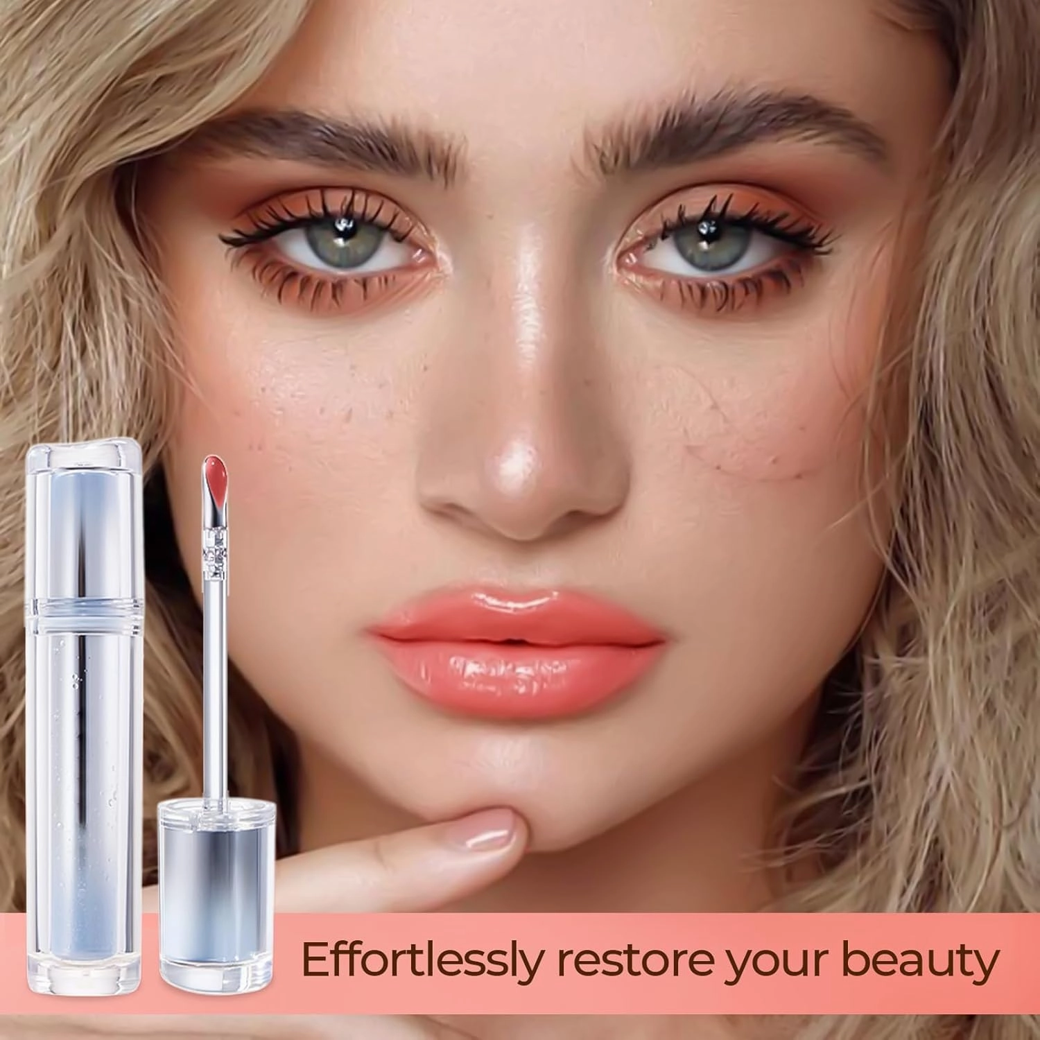 Ice Watery Lip Gloss, 2025 New Ice Iron Tinted Lip Tint, Jelly Hydrating Lip Gloss, Moisturizing Nonstick Tinted Lips Oil (04)