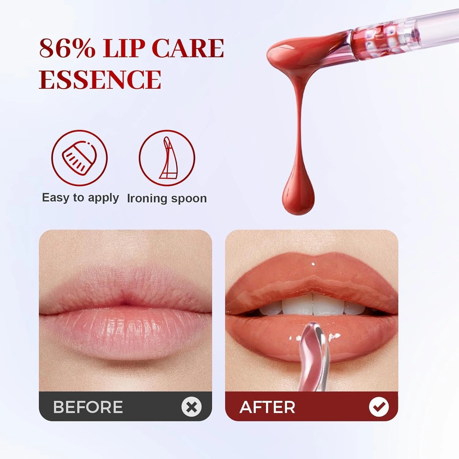 Ice Watery Lip Gloss, 2025 New Ice Iron Tinted Lip Tint, Jelly Hydrating Lip Gloss, Moisturizing Nonstick Tinted Lips Oil (04)