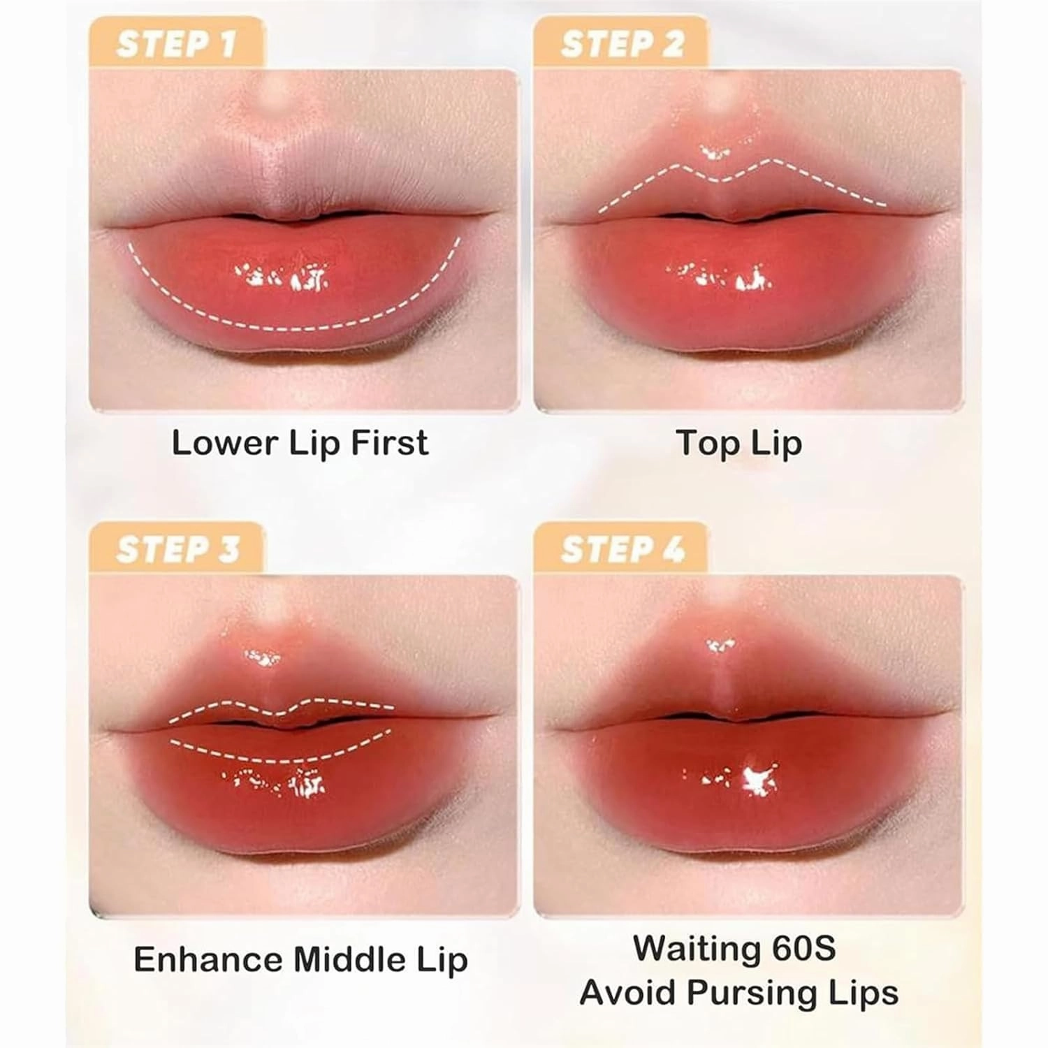 Ice Watery Lip Gloss - Iced Tea Watery Lip Gloss,Mirror Tea Jelly Light Lip Glaze,Glasting Water Gloss,Jelly Tinted Lip Gloss,Jelly Hydrating Lip Gloss,Lip Gloss Metal Applicator (#02)