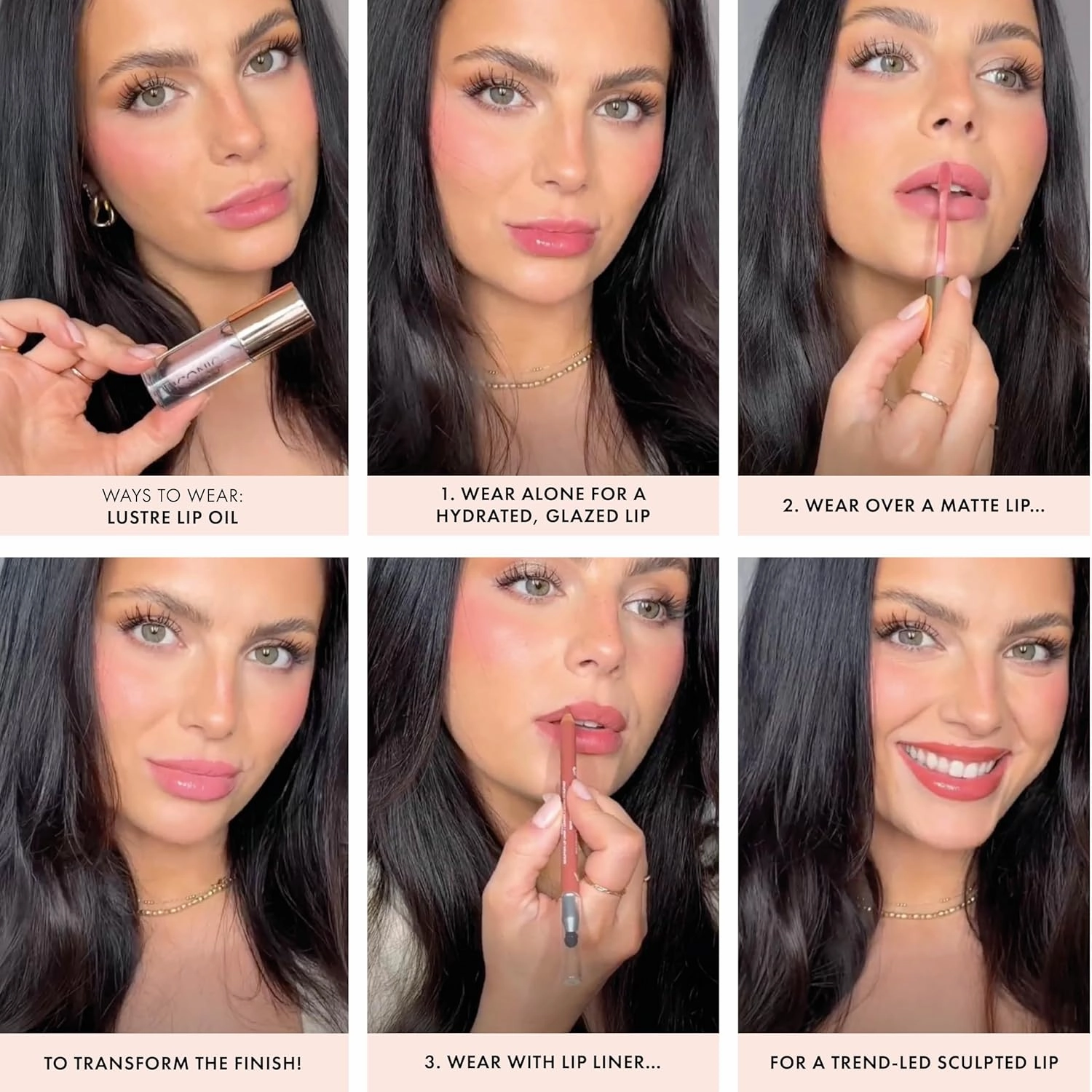 ICONIC LONDON Lustre Lip Oil | Non Sticky, Moisturizing and High Shine Lip Oil, Containing Vitamin C and Hyaluronic Acid, Cruelty Free, Vegan Makeup, 0.2 Fl Oz