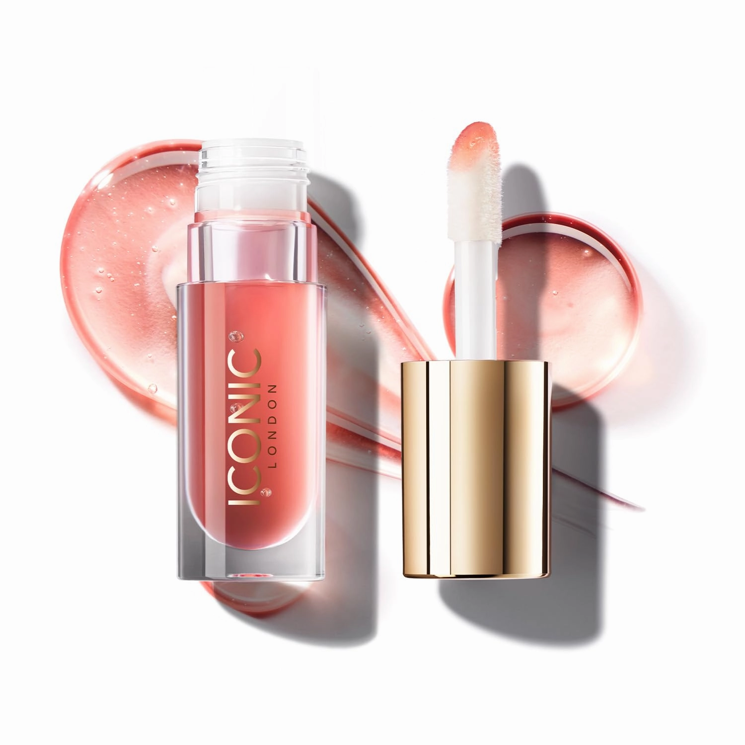 ICONIC LONDON Lustre Lip Oil | Non Sticky, Moisturizing and High Shine Lip Oil, Containing Vitamin C and Hyaluronic Acid, Cruelty Free, Vegan Makeup, 0.2 Fl Oz