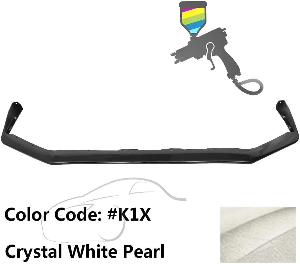 IKON MOTORSPORTS, Front Bumper Lip Compatible with 2015-2017 Subaru WRX & WRX STI, Front Bumper Lip Spoiler Air Dam Chin V-Limited Style PP Polypropylene Painted #K1X WH2 Crystal White Pearl, 2016