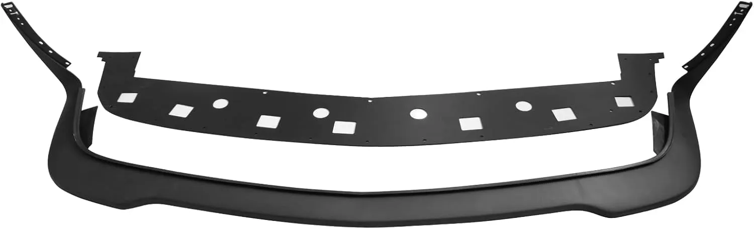 IKON MOTORSPORTS, Front Bumper Lip Compatible With 2015-2023 Dodge Challenger Hellcat Models, Hellcat Style PP Front Bumper Lower Valance Protector Splitter Painted #PSE Atomic Silver Metallic