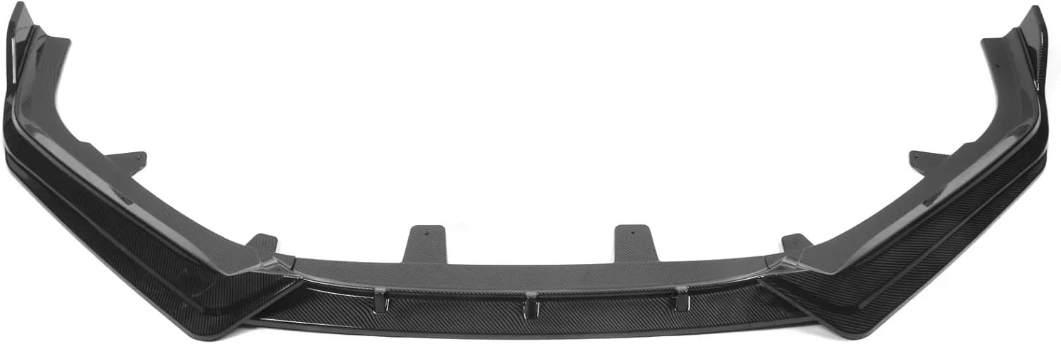 IKON MOTORSPORTS, Front Bumper Lip Compatible with 2021-2022 Honda Accord, Carbon Fiber Print IKON V1 Style PP 3PCS Front Spoiler Splitter Kit