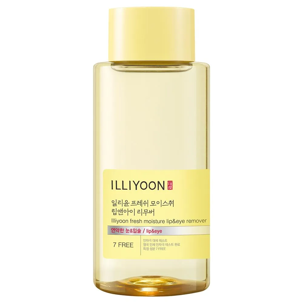Illiyoon Fresh Moisture Lip and Eye Makeup Remover - Instant & Gentle Waterproof Make-up Remover, Non-Greasy with Naturally Fermented Yuzu Extract, Fragrance and Paraben-Free, 0.14 Fl.Oz (300ml)
