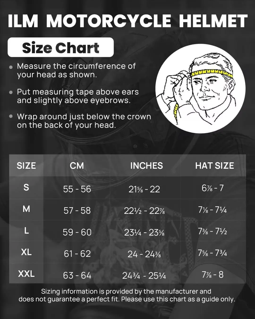 ILM Full Face Dual Visor Motorcycle Helmets with Rear Wing Pinlock Compatible Motorbike Street Bike Helmet DOT Men Women Model 861A (TheNight, L)