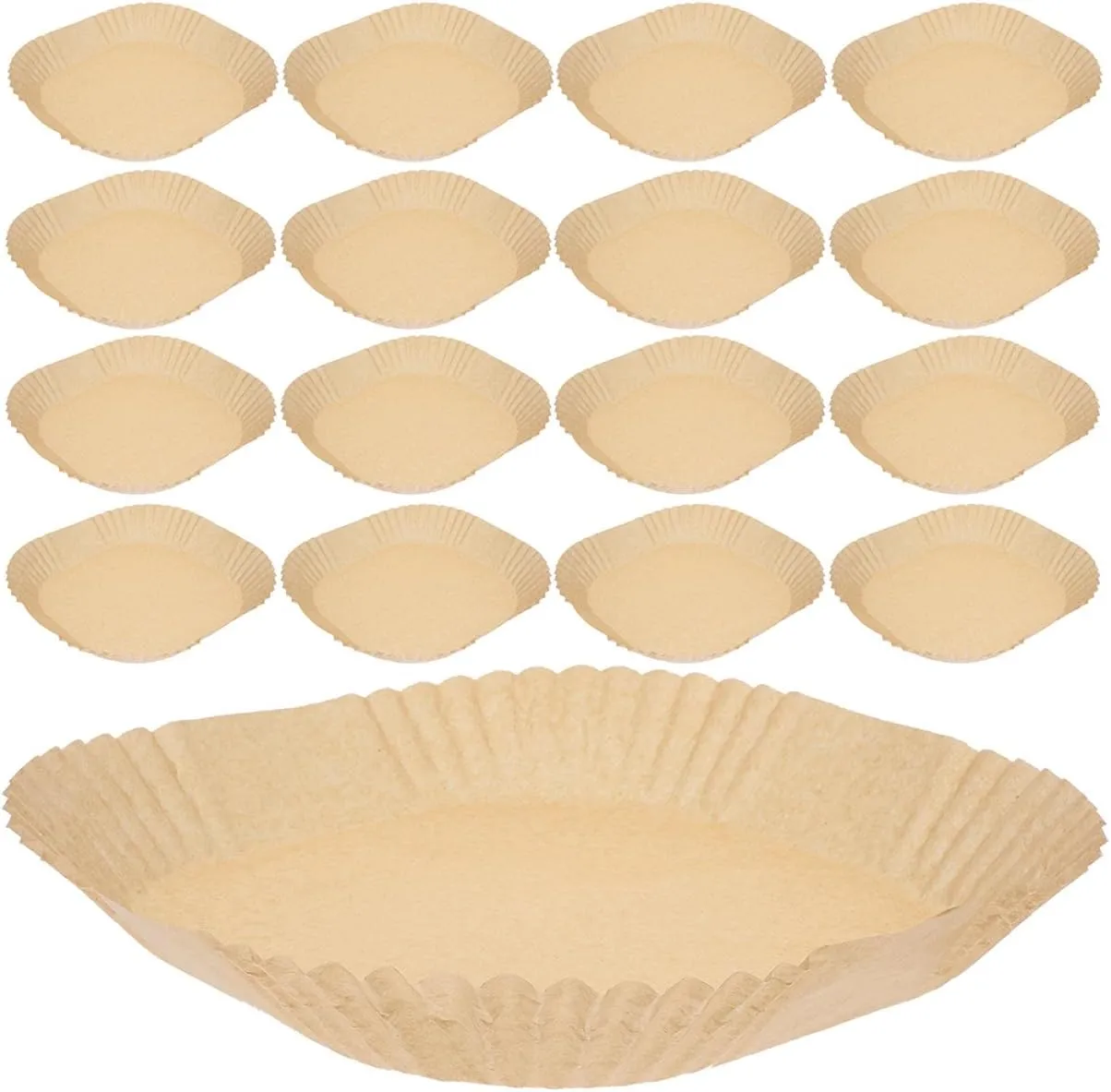 IMIKEYA Air Fryer Cooking Paper Greaseproof Liners Waterproof Mat 300pcs Square Paper Pads for Easy Cleaning