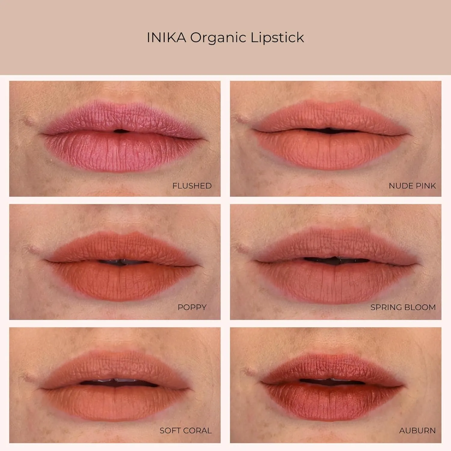 INIKA Organic Lipstick - Poppy