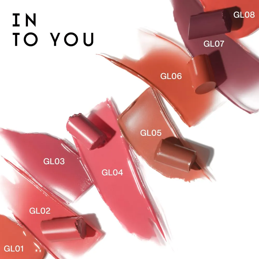 INTO YOU Glow Balm-in Lipstick, Sheer and Hydrating Tinted Lip Stain, Bare-skin Feel and Mirror-like Finish with Long Lasting Lightweight Texture(GL08)