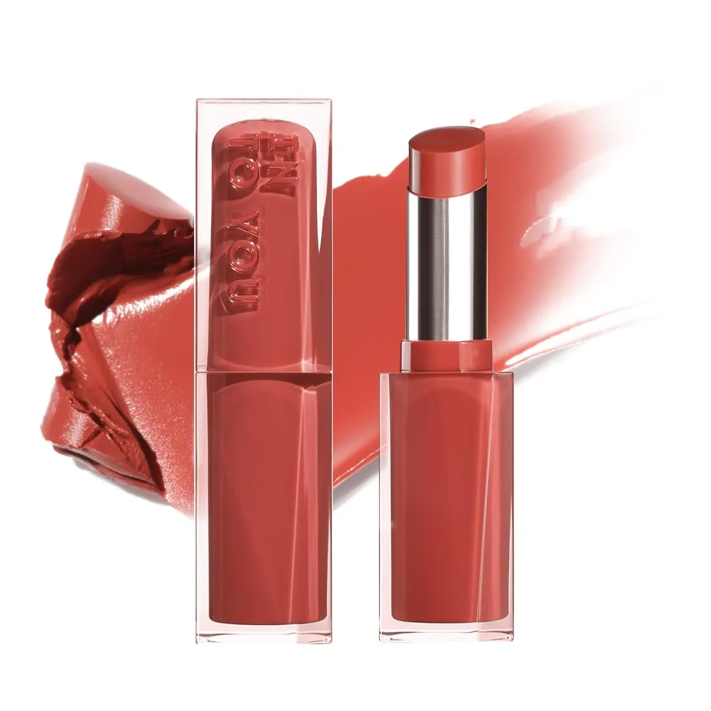 INTO YOU Glow Balm-in Lipstick, Sheer and Hydrating Tinted Lip Stain, Bare-skin Feel and Mirror-like Finish with Long Lasting Lightweight Texture(GL08)