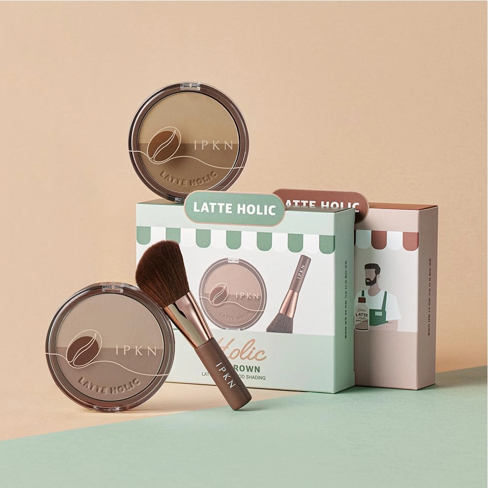 IPKN Latte In The Mood Shading | Natural Gradation | Powder Bronzer (01 Pecan Brown)