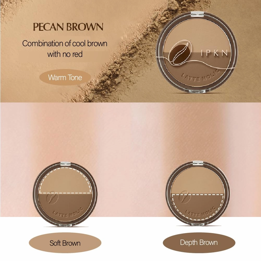 IPKN Latte In The Mood Shading | Natural Gradation | Powder Bronzer (01 Pecan Brown)
