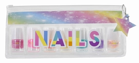 iscream Days of the Week 7-piece Confetti Nail Polish Set in Zipper Case