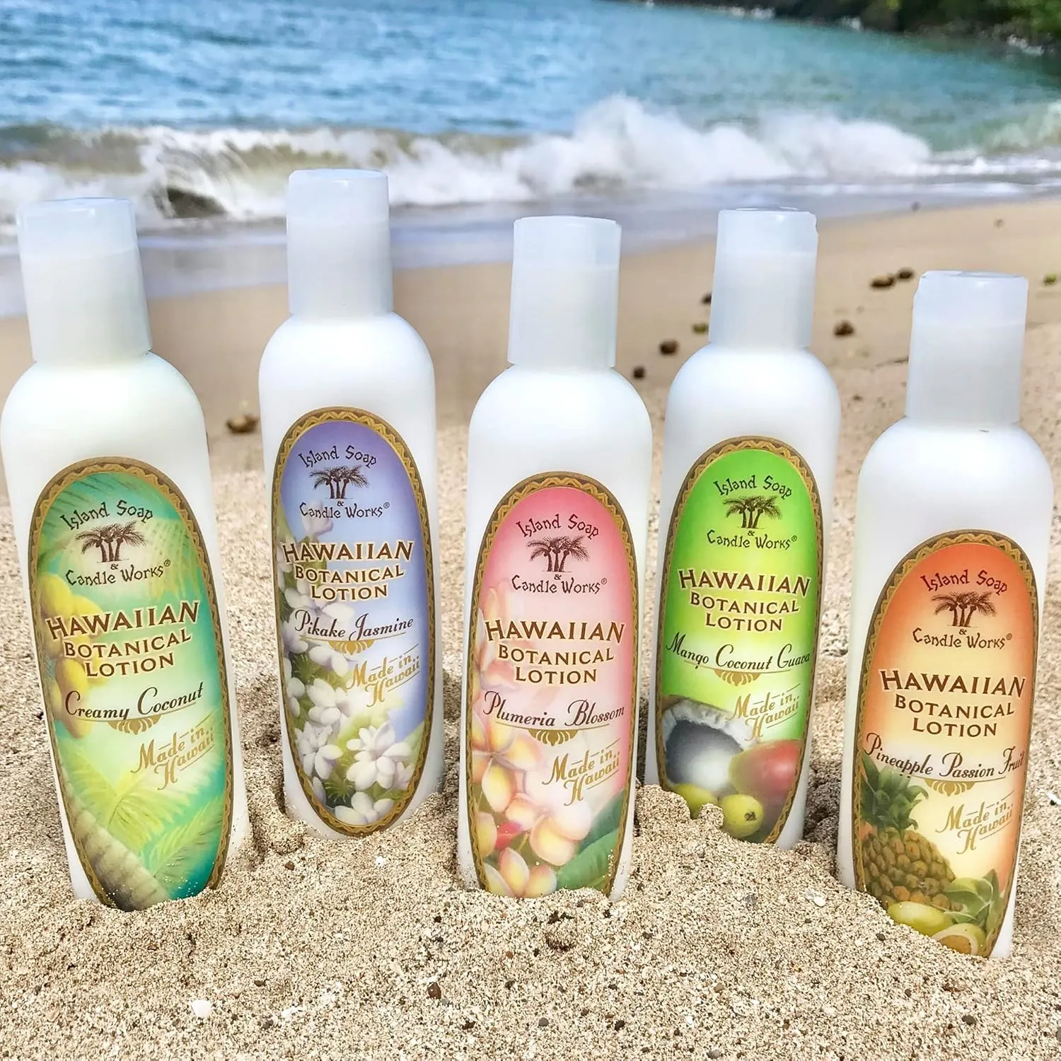 Island Soap and Candle Works Botanical Coconut Scented Body Lotion for Men and Women - Paraben Free Body Moisturizer - Hydrating Hawaiian Skincare - Creamy Coconut - 8.5 Fl Oz. Bottle