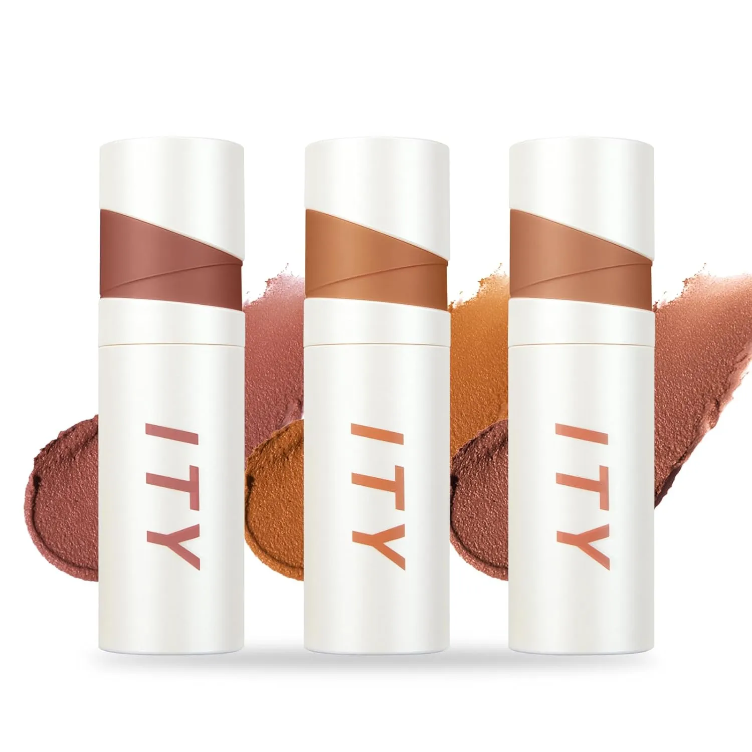 ITY Velvet Matte Finish Lip Stain-Mousse Textured Lip Clay, Nude Shade, Super Stay, Rich Pigment Lip Tint Lipsticks,3 Pack, 0.14 oz (4g) in Berrylicious, Ginger, Embered