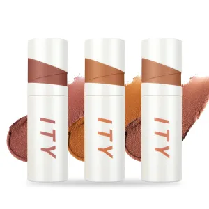 ITY Velvet Matte Finish Lip Stain-Mousse Textured Lip Clay, Nude Shade, Super Stay, Rich Pigment Lip Tint Lipsticks,3 Pack, 0.14 oz (4g) in Berrylicious, Ginger, Embered