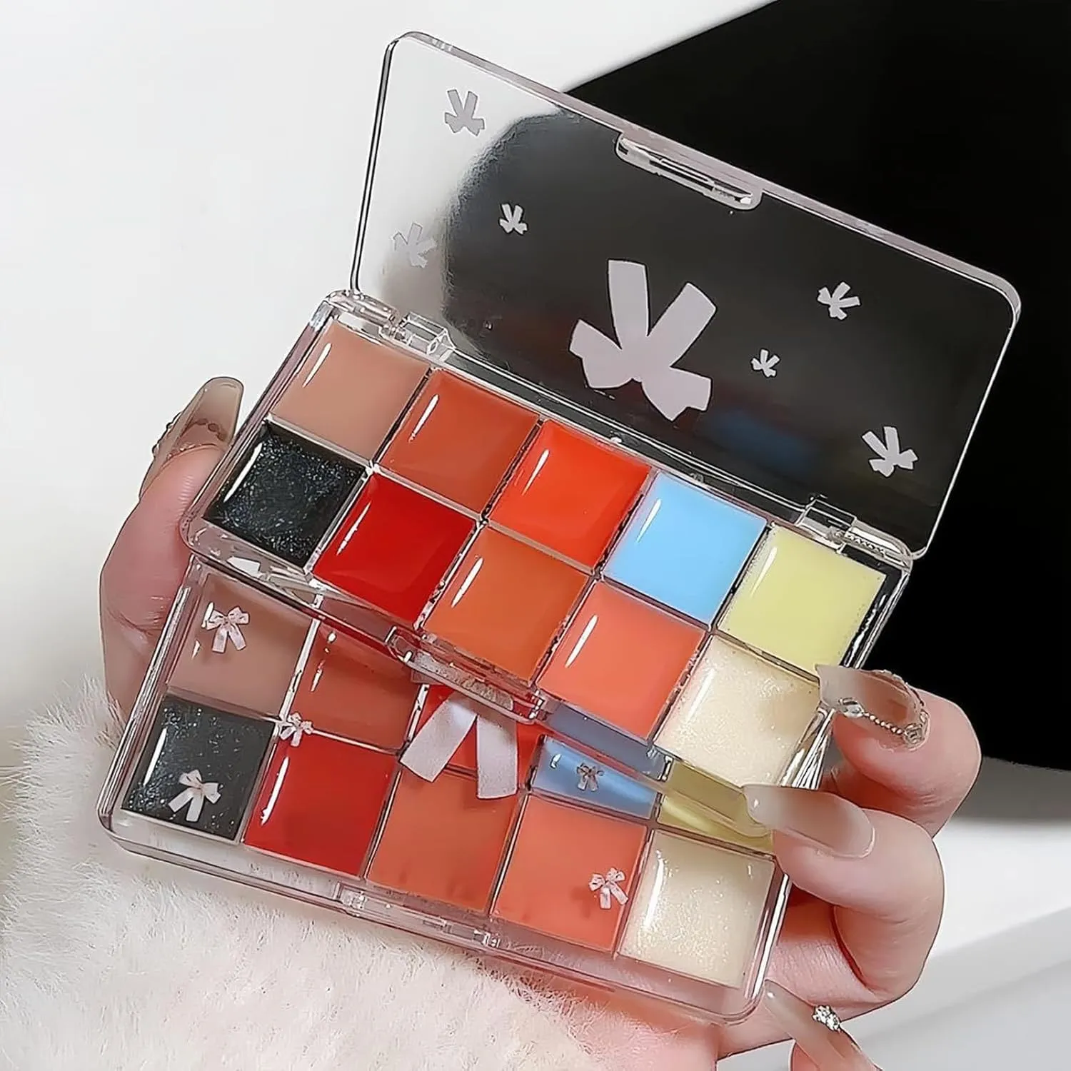 Jelly Lip Gloss Palette,10 Colors Jelly Lip Cream Palette,Transparent Nude Lipstick Palette,Jelly Lip Gloss Set,Moisturizing Lipstick Makeup Kit Long-Lasting,Not Easy to Stick to the Cup (3 MIX, 1)