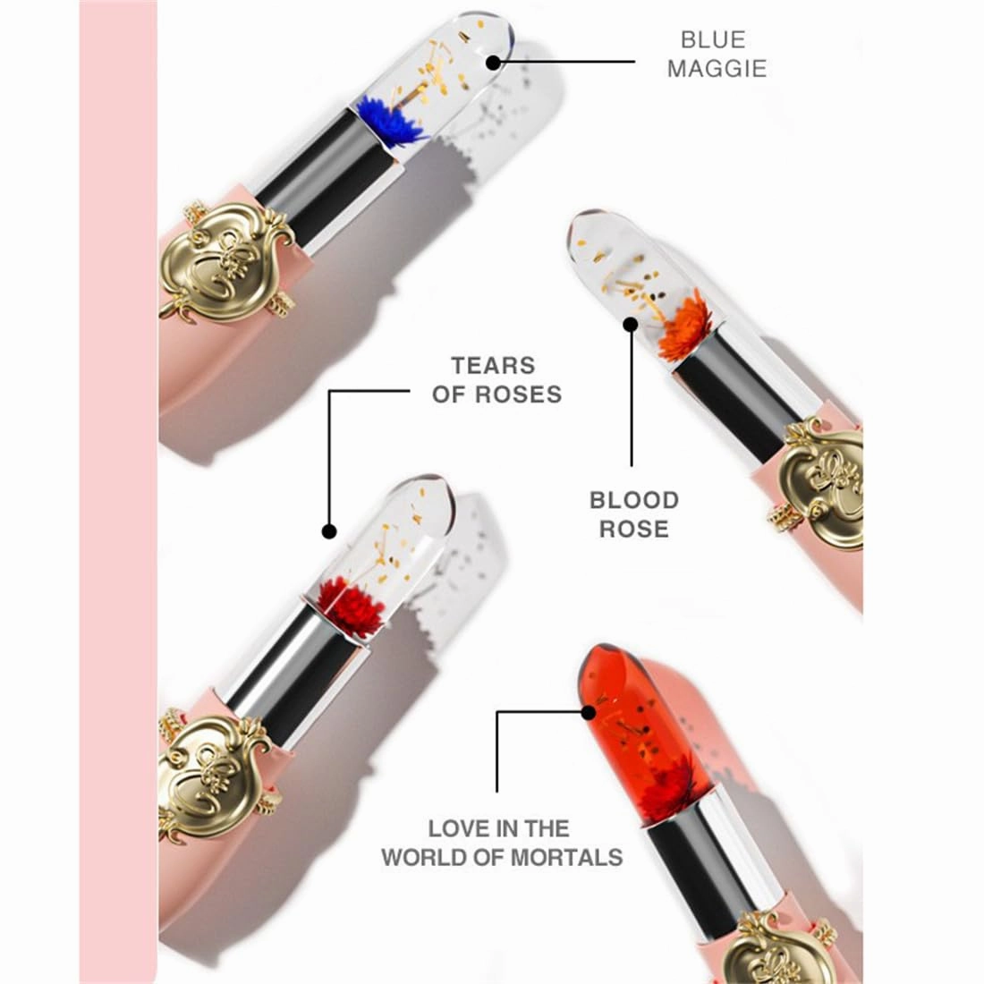 Jelly Giscoloration Lip Balm Moisturizes Warm Makeup Lips for Woman Makeup Tinted Lip Blam-in-gloss Liquid Lip Ultra-Gentle Non-sticky Formula Pristine Color (02)