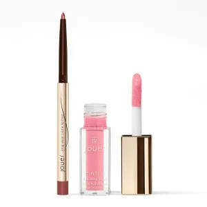 Jouer Rose Shimmer Lip Liner & Tinted Lip Oil Bundle (Belle)