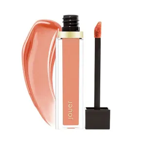 Jouer Sheer Lip Gloss | Men & Women | Sheer Finish | Light Vanilla Scent | Lightweight & Non-Sticky | Healthy Ingredients | Paraben, Gluten & Cruelty Free | Vegan Friendly St. Germain Sheer Warm Peach Coral
