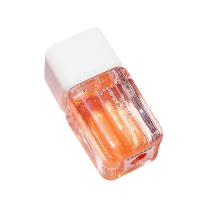 JOYO Tint Lip Glosses for Women Transparent Lip Oil Waterproof Cosmetics Long Lasting Shine Tinted Makeup Stuff Hydrating Lipstick (Orange soda, A)