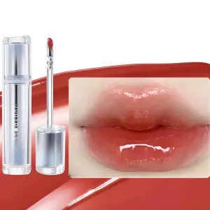 Judy Doll Ice Watery Lip Glossr Clear,Hydrating Lip Gloss,Moisturizing Nonstick Tinted Gloss Lip Oil (#09 Hawthorn Cold Brew, 2.4g)