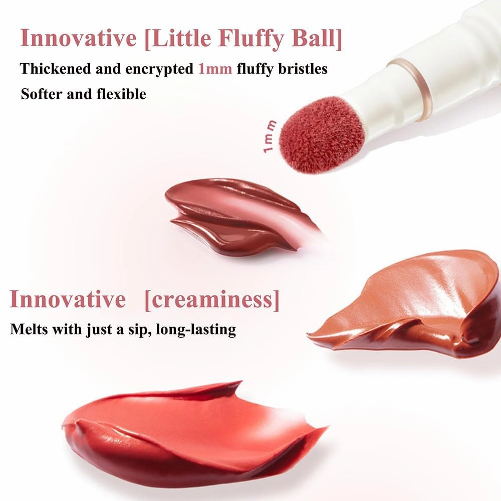 Judydollll Cushion Lip Powder Cream, Matte Air Cushion Lip Cream, Long Lasting Waterproof Lippie, Velvet Matte Lipstick (#N20)