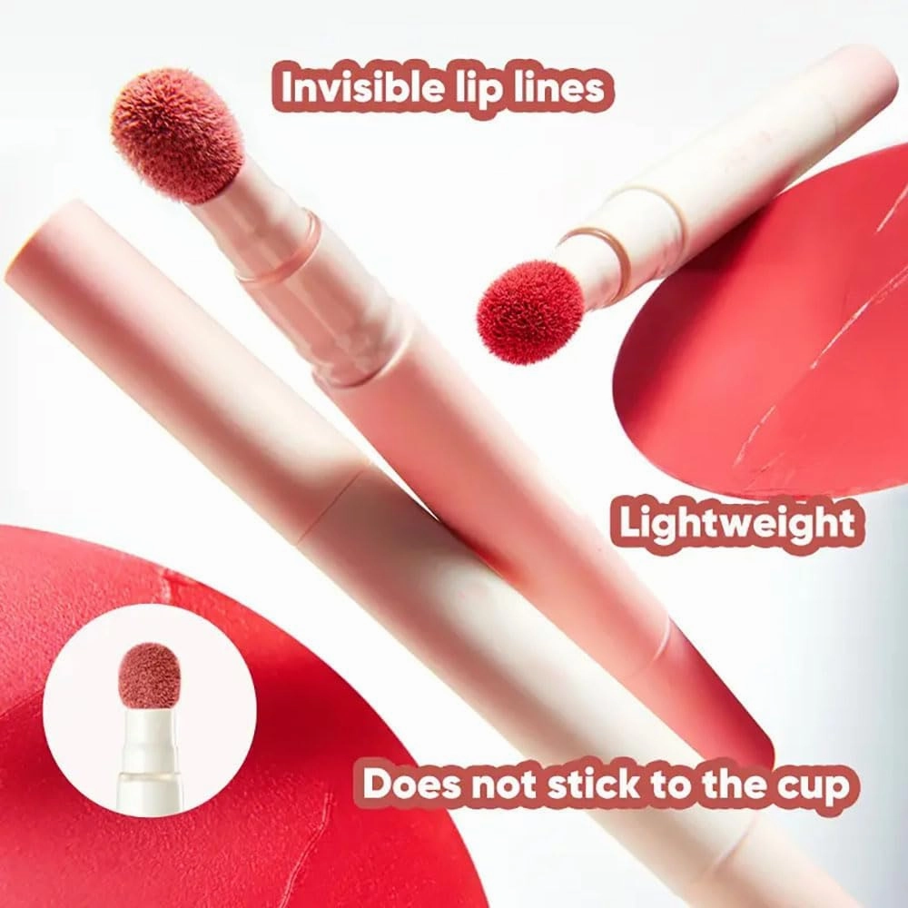 Judydollll Cushion Lip Powder Cream, Matte Air Cushion Lip Cream, Long Lasting Waterproof Lippie, Velvet Matte Lipstick (#N20)
