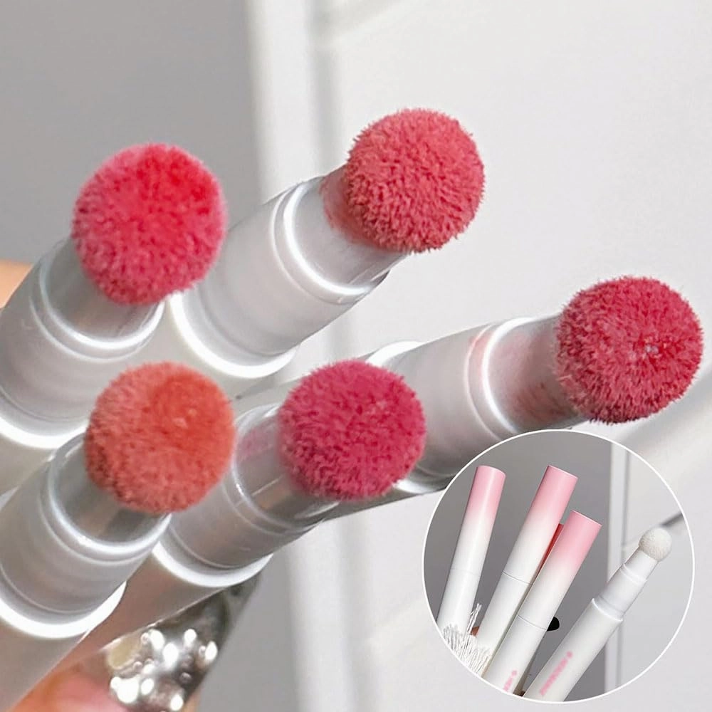 Judydollll Cushion Lip Powder Cream, Matte Air Cushion Lip Cream, Long Lasting Waterproof Lippie, Velvet Matte Lipstick (#N20)