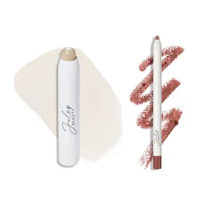 Julep The Perfect Pair 2pc Set: It's Balm Tinted Lip Balm, Iridescence and With a Trace Retractable Creamy Long-Lasting Lip Liner, Antique Rose