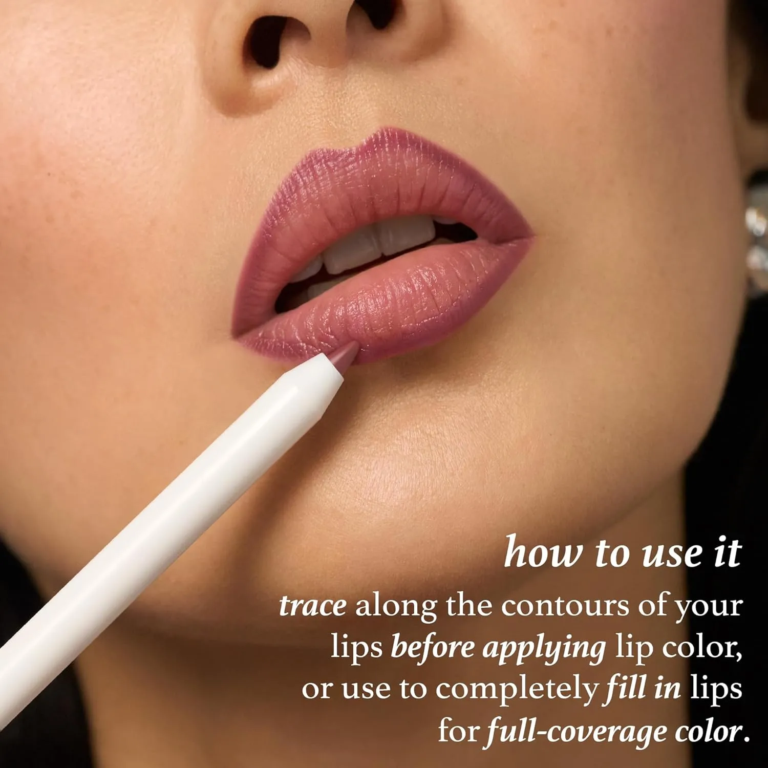 Julep The Perfect Pair 2pc Set It's Balm Tinted Lip Balm Vintage Mauve and With a Trace Retractable Creamy Long-Lasting Lip Liner, Antique Rose