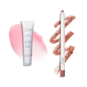 Julep With a Trace Retractable Creamy Long-Lasting Lip Liner, Cashmere Cardi 24/7 Lip Treatment - Hydrating Lip Balm and Lip Sleeping Mask - Moisturizing Lip Repair 2pc Set