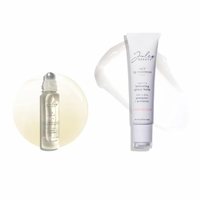 Julep Hydrating Lip & Nail Care Bundle: 24/7 Lip Treatment Hydrating Lip Balm and Lip Sleeping Mask Clear   Roll With It Nourishing Treatment Cuticle Oil - Moisturizing, Soothing, Nourishing