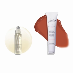 Julep Lip & Nail Care Bundle: Julep 24/7 Lip Treatment Hydrating Lip Balm and Lip Sleeping Mask Sheer Brown   Roll With It Nourishing Treatment Cuticle Oil - Moisturizing, Soothing, Nourishing