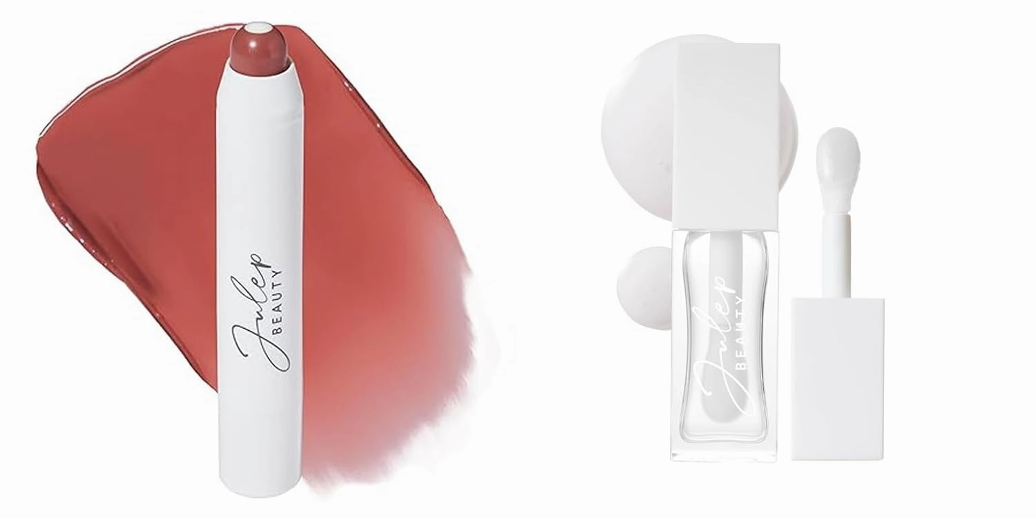 Julep So Plush Glossy Lip Oil   It’s Balm Lip Crayon Duo, Cinnamon Raisin | Hydrating Lip Care with Nourishing Oils & Buttery Smooth Color | Clear Glossy Shine & Long-Lasting Mauve Tint
