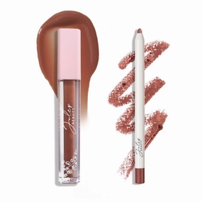Julep So Plush Plumping Lip Gloss - Coffee First - High-Shine Hydrating Lightweight Lip Color - Non-Sticky Formula - Vitamin E Soothes and Repairs Lips and With a Trace Creamy Lip Liner, Velvet Mauve