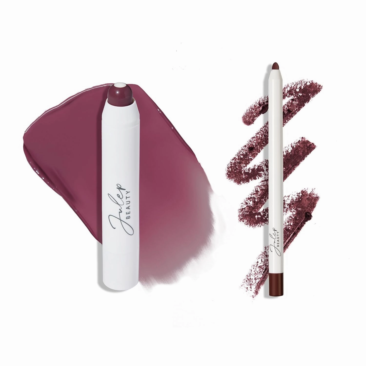 Julep The Perfect Pair 2pc Set: It's Balm Tinted Lip Balm Grape Jelly and With a Trace Retractable Creamy Long-Lasting Lip Liner, Antique Rose