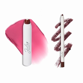 Julep The Perfect Pair 2pc Set: It's Balm Tinted Lip Balm Sweet Sangria and With a Trace Retractable Creamy Long-Lasting Lip Liner, Antique Rose