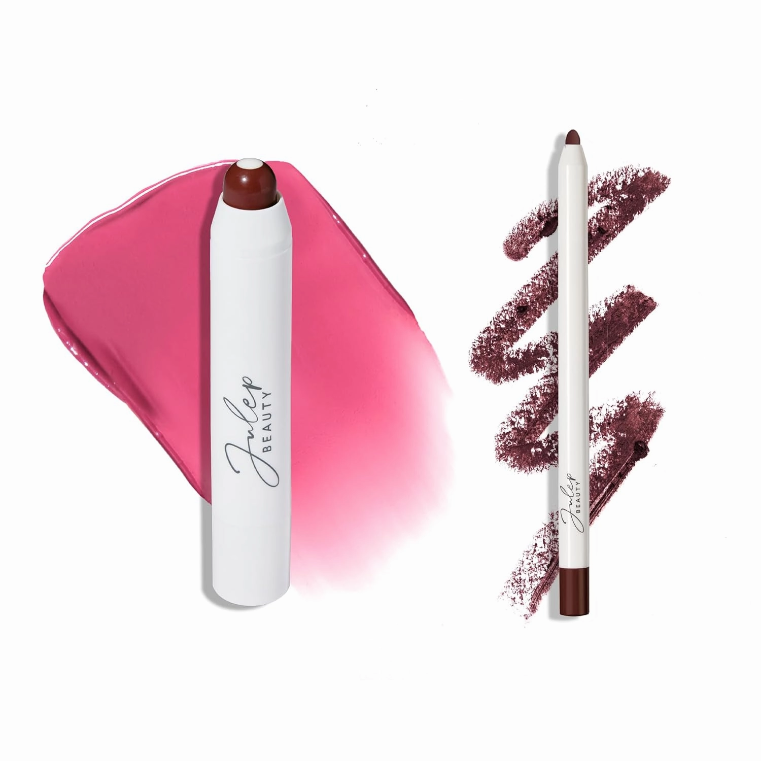 Julep The Perfect Pair 2pc Set It's Balm Tinted Lip Balm Sweet Sangria and With a Trace Retractable Creamy Long-Lasting Lip Liner, Black Cherry